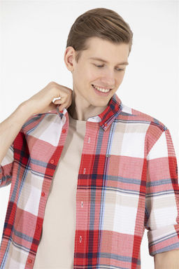 U. S. Polo Assn Мужская красная рубашка в шотландскую клетку - U.s. polo assn фото 11