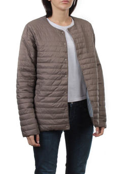 K-527 GRAY BROWN Куртка демисезонная стеганая женская (70 гр. холлофайбер) - Fashion фото 6