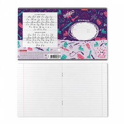 Цена за 10 шт. Тетрадь школьная ученическая ErichKrause Cosmic Trash, 24 листа, линейка (в плёнке по 10 шт.)_MIX-PACK