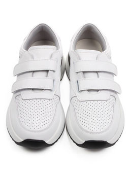 03-YG452-1 WHITE Кроссовки женские (натуральная кожа)