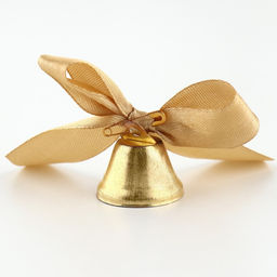 Цена за 10 шт. Колокольчик на булавке с бантом, золотой, d = 2,6 см - Simaland фото 2