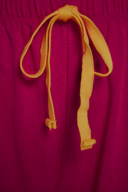 Trendyolmilla Fusya %100 Pamuklu Nak?sl? F?rf?r Detayl? Sortlu Orme Pijama Tak?m? THMSS20PT0165  фото 16