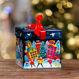 Подарочная коробка Праздник в городе , Коробка крышка-дно , 17,5 х 17,5 х 17 см - Simaland фото 7