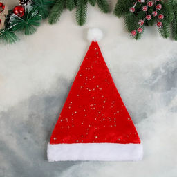 Колпак новогодний Созвездия 30х37 см, красный - Зимнее волшебство фото 2