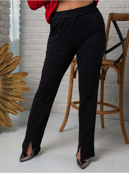 Брюки "Стиль" с разрезом черный