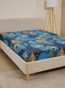 Простыня бязь люкс - Перо павлина 150х215