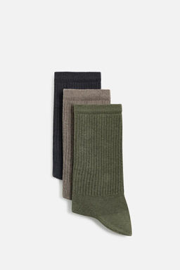 PACK OF 3 RIBBED SOCKS