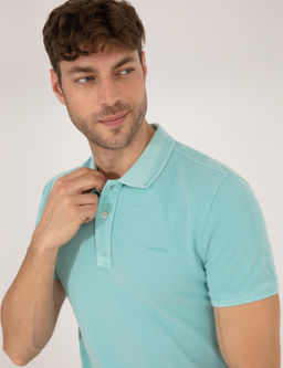 Mavi Slim Fit Dokulu Polo Yaka Ti__rt - Pierre cardin фото 3