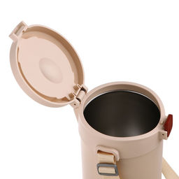 Термос для еды, 1.2 л, 2715 см, 3 контейнера, складная ложка, нержавеющая сталь, бежевый, красный - Simaland фото 9