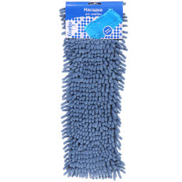Сменная насадка для швабры из микрофибры Селфи 40см (100 гр) букли синяя