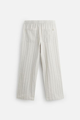 RELAXED FIT JACQUARD TROUSERS - Zara фото 8