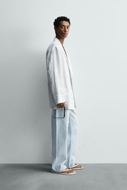 RELAXED FIT LINEN BLAZER - Zara фото 4