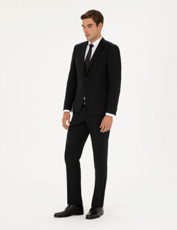 Siyah Slim Fit Y_nl_ Tak_m Elbise