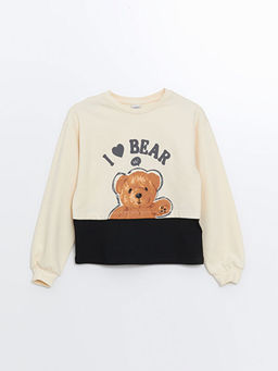 Bisiklet Yaka K?z ?ocuk Sweatshirt