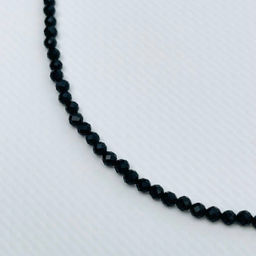 Колье из черной Шпинели и Жемчуга 45 см +