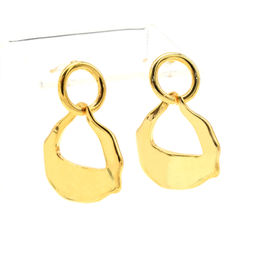 Серьги стильные 11*30мм золотистые, 7г