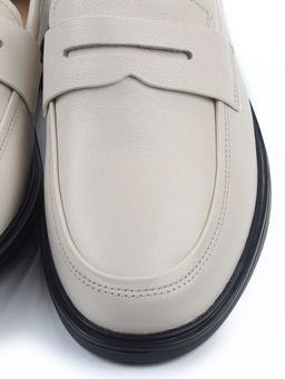 03-DYL128-3 BEIGE Лоферы женские (натуральная кожа)