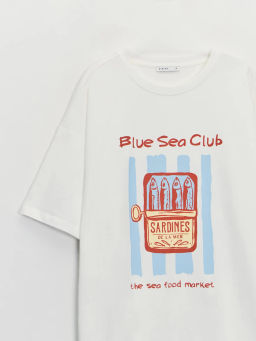 Футболка свободного кроя с принтом ZR2605023408-2 / Zarina