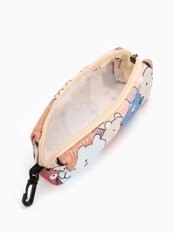 Набор: рюкзак школьный и пенал, с карманами, с принтом, размер 29?12?41 см, розовый/разноцветный