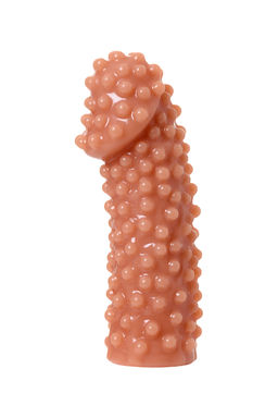 Насадка реалистичная KOKOS EXTREME SLEEVE 10-S с дополнительной стимуляцией, TPE, телесная, 14.7 см