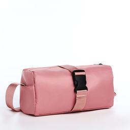 Сумка молодёжная на молнии, 25×12×12 см, розовая