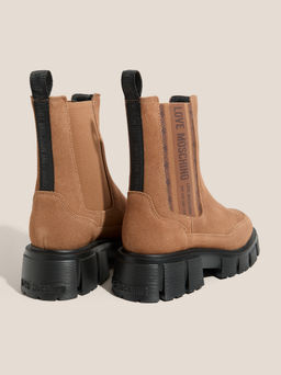 Женские челси LOVE MOSCHINO WINTER TASSEL Артикул 4562350, бежево-коричневый  фото 5