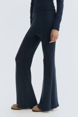 Flared fine-knit trousers - H&m фото 6