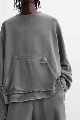 WASHED SWEATER WITH STITCHING - Zara фото 5