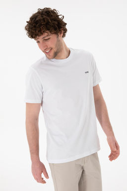 Erkek Regular Fit Bisiklet Yaka Beyaz Basic Ti__rt Sepette S_rpriz _ndirim - U.s. polo assn фото 4
