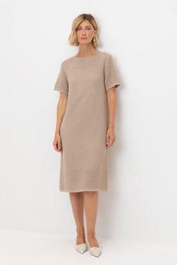 ЕВ 527/бежевый платье жен
