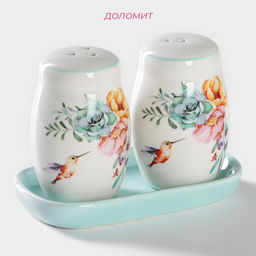 Набор для специй Доляна Пташка, 2 предмета: солонка, перечница, 130 мл  фото 2