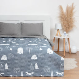 Покрывало LoveLife Евро Зимний лес 200х2105см, микрофайбер