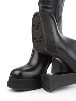 02-3563-24BM-1 BLACK Сапоги зимние женские (натуральная кожа, натуральный мех) - Фабричный китай фото 14