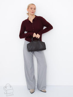 Сумка женская кожаная 1126M coffee Polina&Eiterou