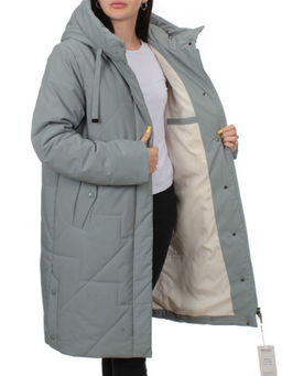 1132 GRAY Пальто зимнее облегченное женское (холлофайбер 150 гр.)
