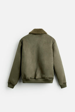 FAUX SUEDE CONTRAST JACKET - Zara фото 17