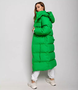 Пальто #КТ8255, зеленый - Dommod фото 4