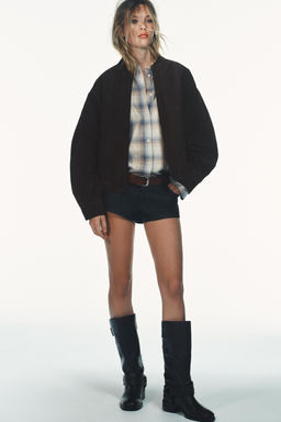 100% SUEDE BOMBER JACKET