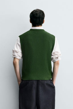 VISCOSE BLEND KNIT VEST - Zara фото 3