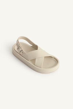 LTHR CRSSVR SNDLS / Blanco - Zara фото 5