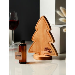 Подарочный набор деревянной посуды Adelica Елочка, сервировочная доска на подставке 2218 см, масло 100 мл, магнит, в подарочной коробке  фото 13