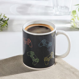 Кружка-хамелеон керамическая Доляна Джойстик, 350 мл, цвет чёрный
