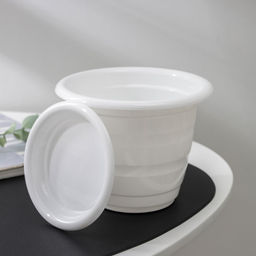 Цена за 3 шт. Горшок для цветов с поддоном «Виола», 1 л, пластиковый, белый