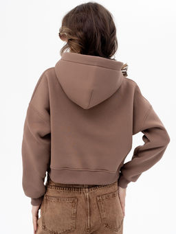 Толстовка футер 3х нитка с начесом,кофейный - Binita фото 8