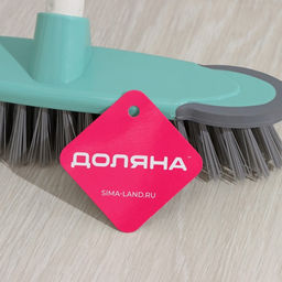Щётка для подметания пола с силиконовыми отбойниками Доляна, окрашенный металлический черенок, 276126 см, МИКС  фото 6