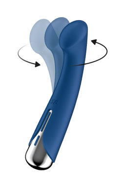 Вибратор для точки G с ротацией Satisfyer Spinning G-Spot 1, силикон, синий, 16,8 см