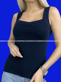 Цена за 1 шт. Майки женские Miss Emma Турция широкие бретели арт. 10023 СИНИЕ