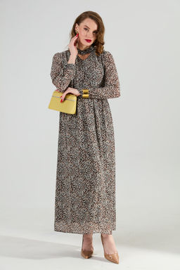 Платье NIKVA н801-8 коричневый мультиколор фото 5