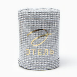 Плед с бахромой «Этель» Waffle, 130×180 см, серый