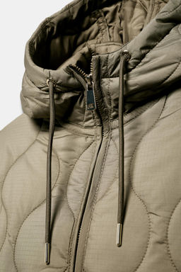 WATER-REPELLENT HOODED PUFFER JACKET - Zara фото 12